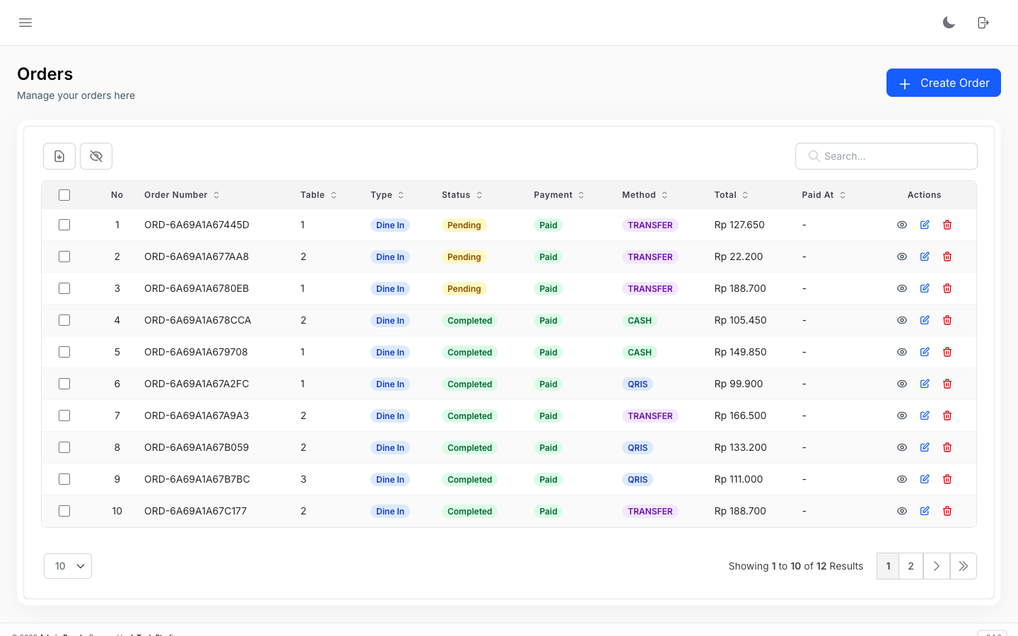 Order Management Light